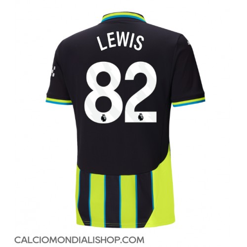 Maglie da calcio Manchester City Rico Lewis #82 Seconda Maglia 2024-25 Manica Corta